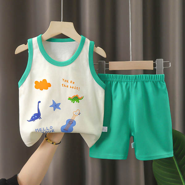 Vestido de verão infantil de algodão