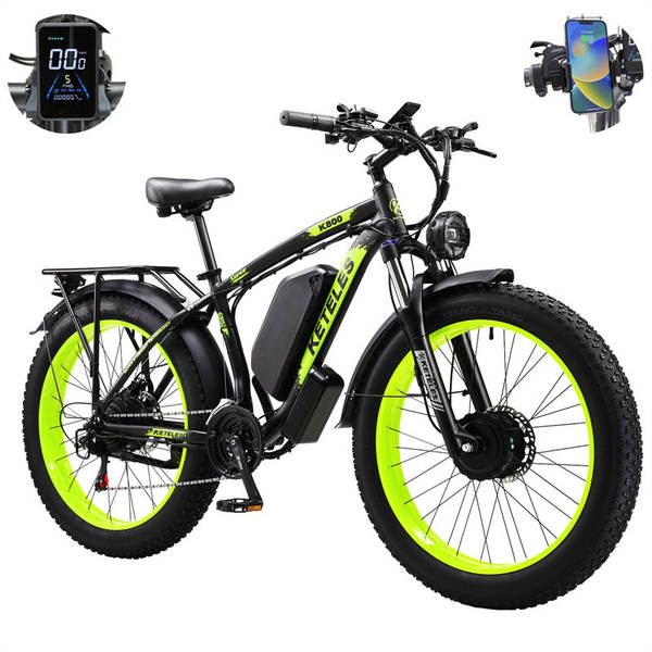 Distribuição estrangeira K800 bicicletas elétricas de dois motores Auxiliares de liga de alumínio Auxiliares de travagem de óleo Auxiliares de liga de alumínio