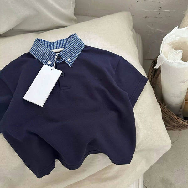 Camisa polo infantil de algodão