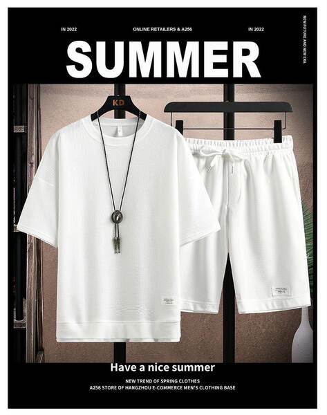 T-shirt masculino de calça curta com calças masculinas de moda masculina de verão