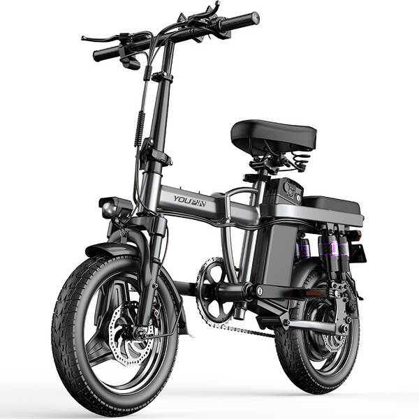 Bicicletas elétricas de 14 polegadas podem ser carregadas com baterias de lítio para veículos elétricos dianteiros e traseiros.
