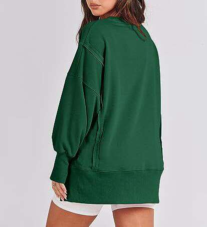 1001 Outono e Inverno Nova camisa esportiva da Amazon para mulheres com colarinho ultra-grande