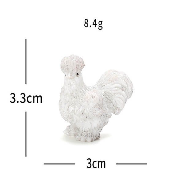 Micro-paisagem criativa fazenda de simulação de galinhas grandes de galinhas de espinhas diy acessórios de decoração de mesa mini pedaços