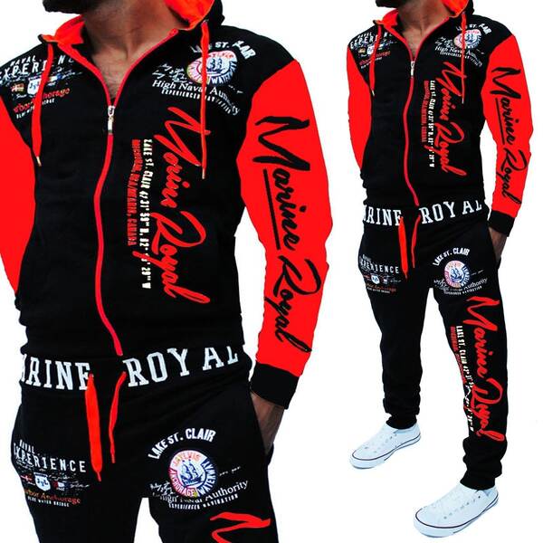 Comércio Exterior Transfronteiriço Modelos masculinos de moda duas camisetas esportivas de chapéus e calças de chapéus com grande quantidade de dinheiro
