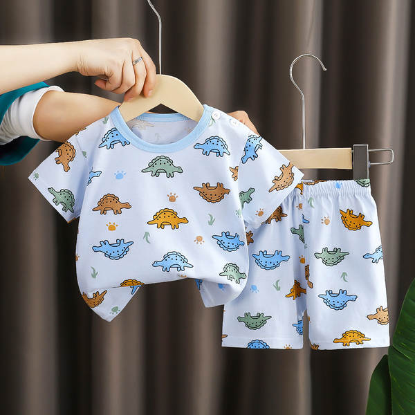 Conjunto de verão infantil de algodão
