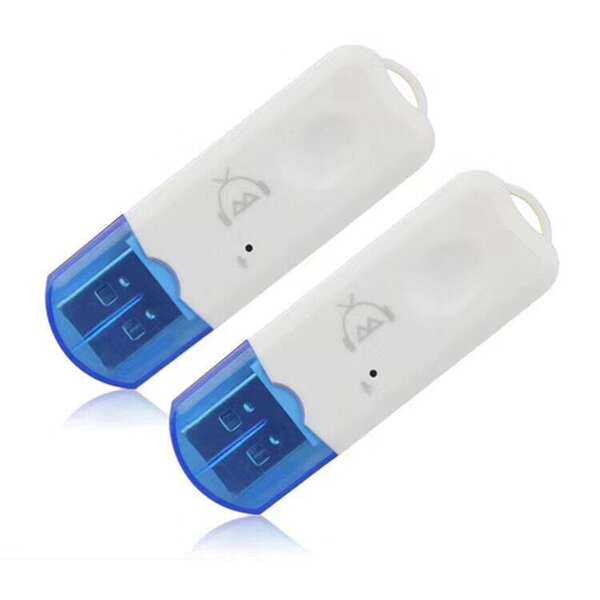 Pequeno chapéu azul USB Bluetooth receptor de áudio sem fio com microfone compatível com telefone celular Bluetooth sem chamadas