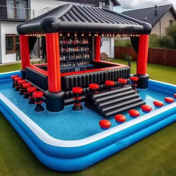 Sofá Flutuante para Piscina com Tenda