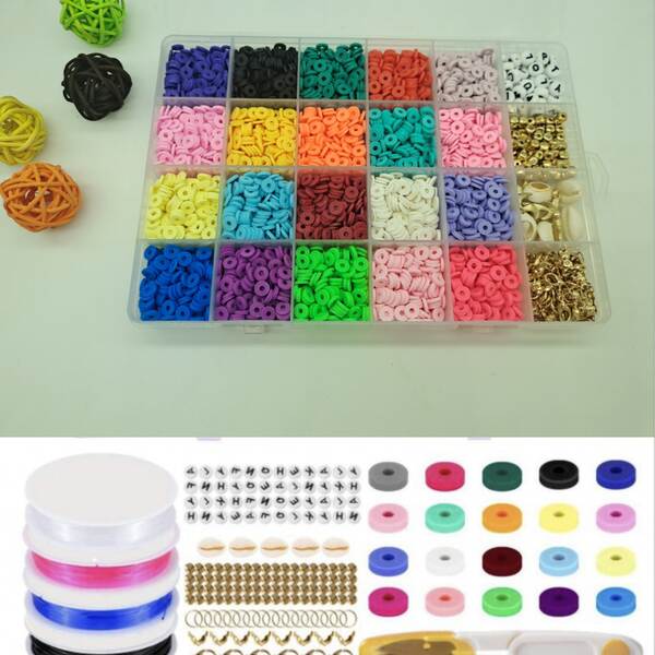 Conjunto de Contas de Cerâmica para Colar