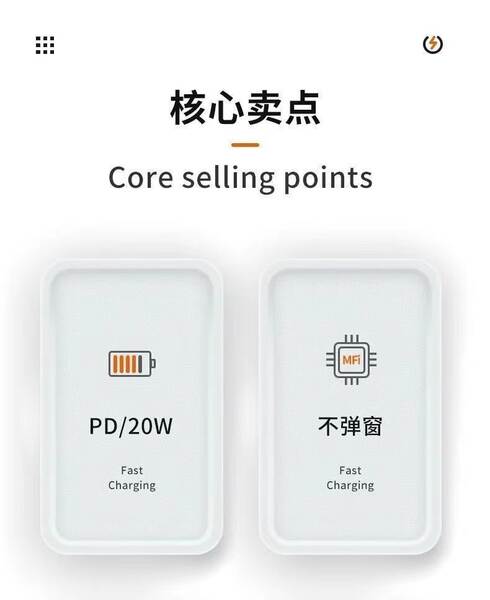 A linha de carregamento rápido PD20w/30w da cabeça de carregamento pd é adequada para o kit de carregamento rápido 9V2.2A da Apple
