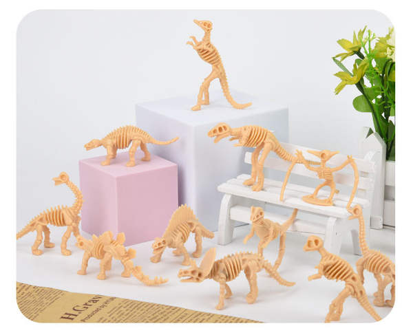 Crianças desenvolvem brinquedos inteligentes modelo de dinossauro simulando esqueleto de dinossauro pequeno 12 modelos de esqueleto de escavação arqueológica
