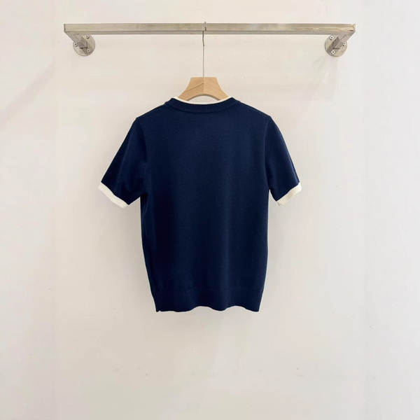 Vestido feminino de alta qualidade de Shenzhen South Oil 25 manhã outono miu casa corda corda corda corda de mão curta moda simples de 100 camisetas