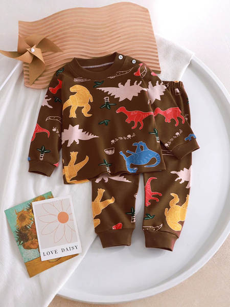 Conjunto de pijama de algodão para crianças