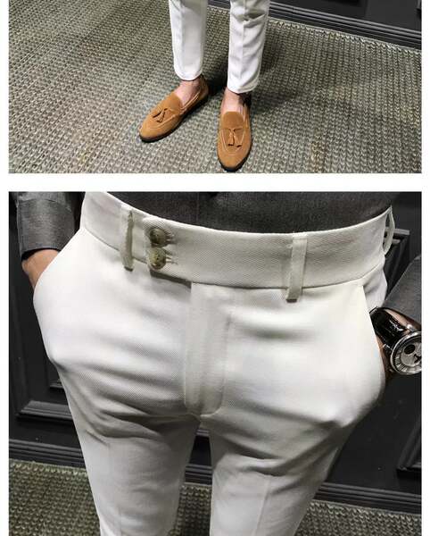 Calça social masculina reta