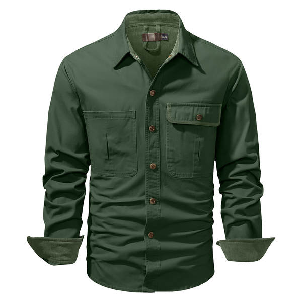 Camisa masculina de algodão