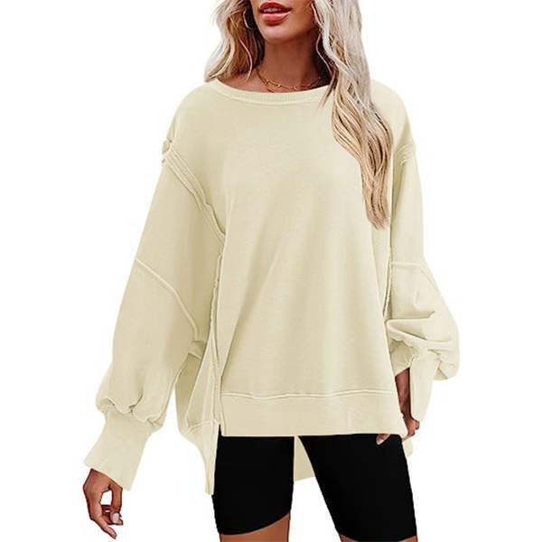 1001 Outono e Inverno Nova camisa esportiva da Amazon para mulheres com colarinho ultra-grande