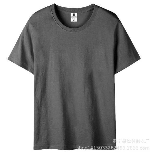 Vestido de verão de algodão curto T-shirt para meninos adolescentes meia-mancha 200 gramas peso pesado de verão de lazer relaxante