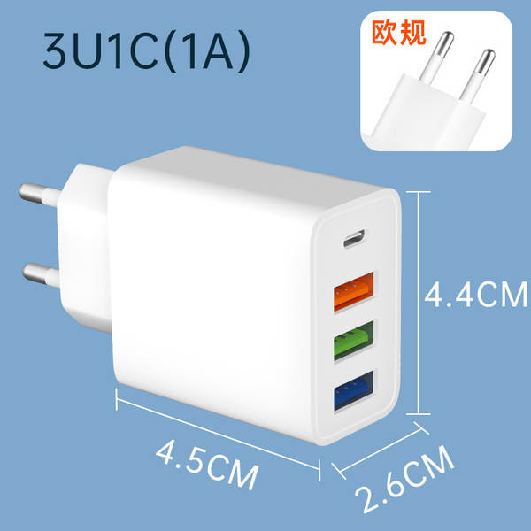 5V2A cinco carregadores USB padrão europeus para o plug-in do adaptador de energia padrão da Apple para celulares Android