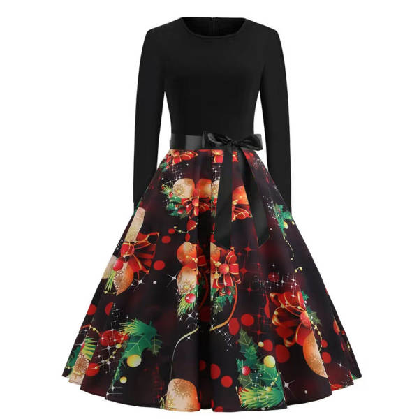 Vestido de neve com flores de inverno