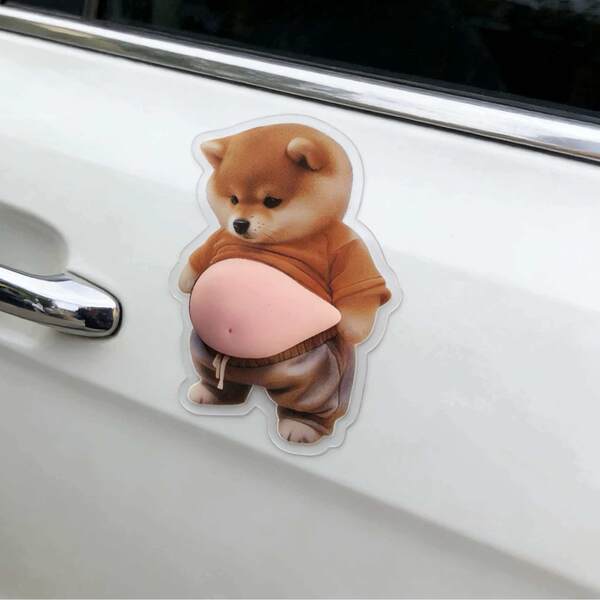 Adesivo de Cachorro para Carro e Geladeira
