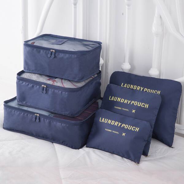 Bagagem de viagem personalizada 6 peças de bagagem multifuncional de roupa de viagem de calçado de classificação de bagagem