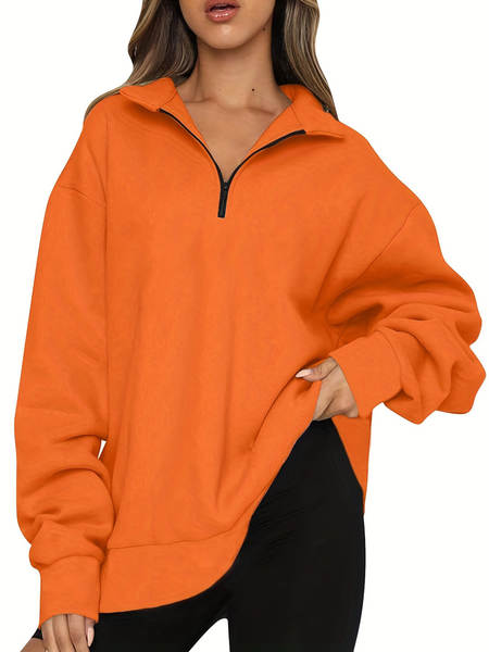 Roupas femininas europeias 2025 outono inverno novo modelo de camisa de lazer da Amazon meia cadeia de cabeça de mangas longas camisa esportiva guarda-roupa