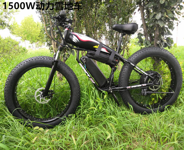 26 polegadas 4,0 pneus snowboard 1500W motor velocidade de alumínio de liga de gordura assistente elétrico 48V montanha auto