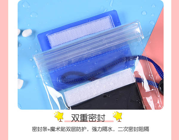 Três bolsas transparentes de telefone celular à prova d'água personalizadas tela táctil mágica bolsas inteligentes à prova d'água fabricantes atacado