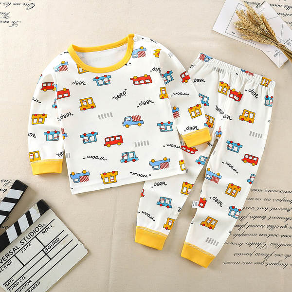 Conjunto de pijama de algodão para crianças