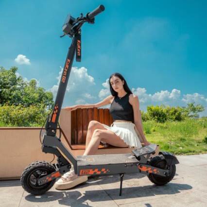 Kukirin Cool Kirin G2 pneus grandes de alto desempenho Três em um skateboard elétrico dobrável em garrafas