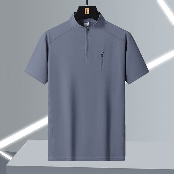 Homem de alta qualidade Primavera Outono Longas Mãos POLO T-Shirt Comércio Férias T-Shirt Esporte Homem