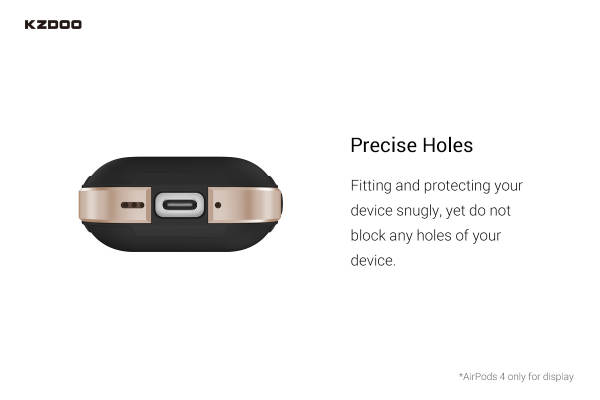 KZDOO para AirPods Pro2Pods4 Apple Bluetooth Headset Cave de proteção de metal Crashguard