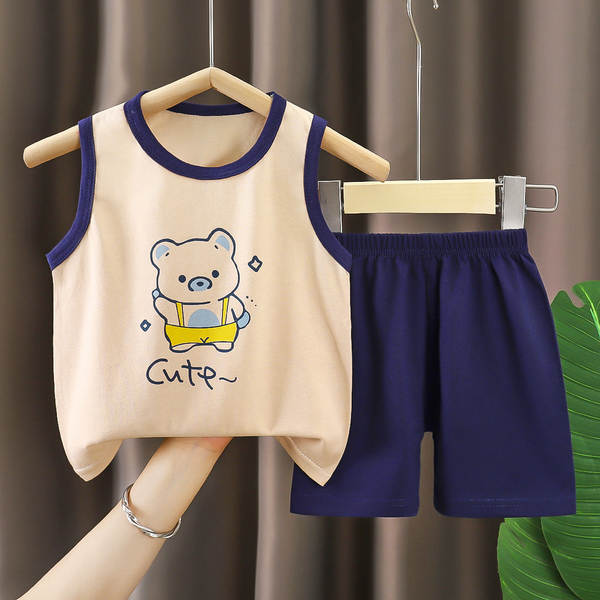 Vestido de verão infantil de algodão