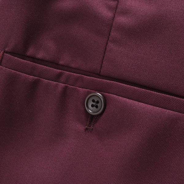 Vestido duplo de dois pedaços de roupa transfronteiriça puro para homens 7110 de vinho vermelho