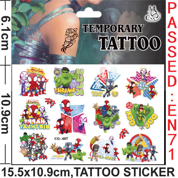 Tatuagem Temporária de Spiderman