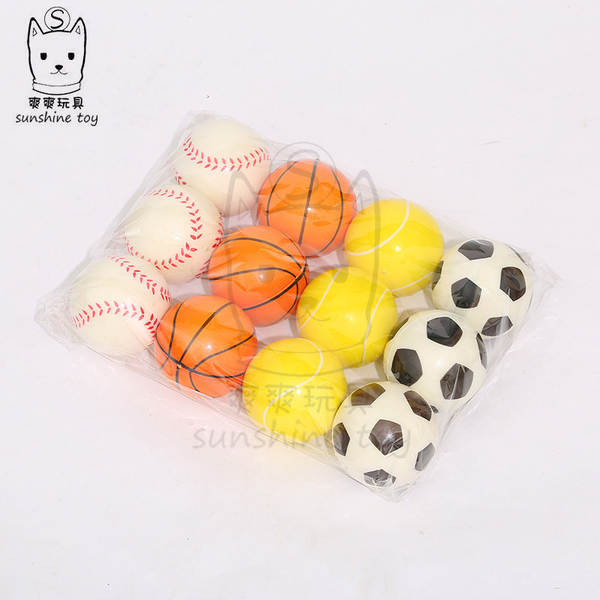 Venda quente transfronteiriça de despressão 63mm futebol basquete esponja bola de esponja pu bola de esponja brinquedos tênis bola de pressão