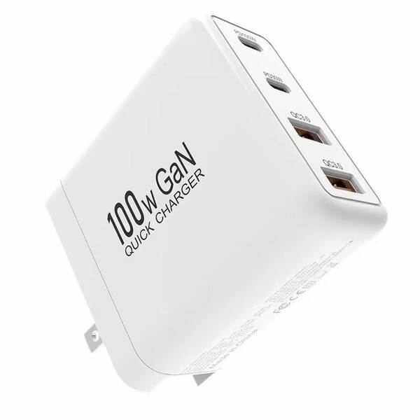 100W Nitrogênio PD Carregador 100W Alta Potência Folding Foot Duplo USB+ Carregador Duplo PD 100W Carregador Direto