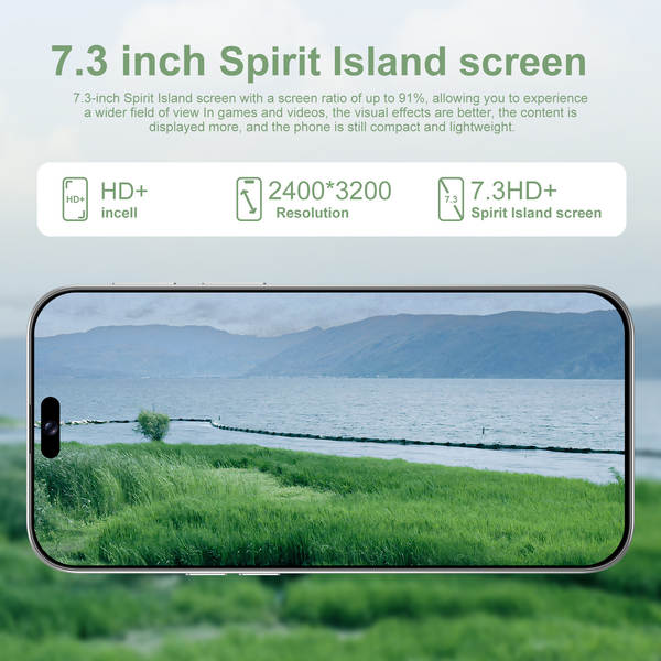 Novo smartphone I16 Pro Max16+1T de 7,3 polegadas para Android 15