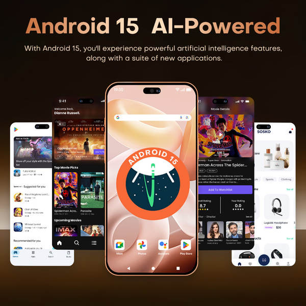 i17Pro Max Telemóvel Transfronteiriço de 7,3 polegadas Grande ecrã 3+64GB Real 4G Android Smartphone 1 para 1