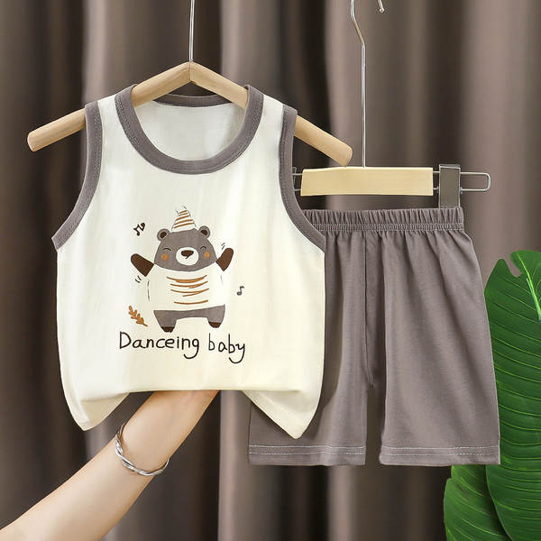 Vestido de verão infantil de algodão