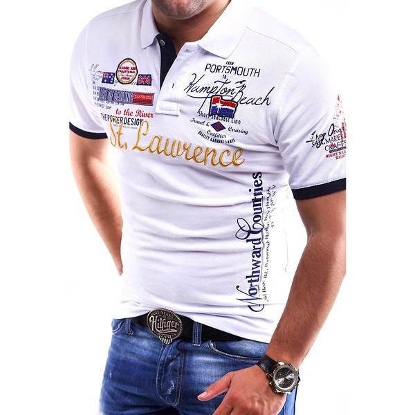 2023 Cross-border Europa e América Camiseta de esportes de lazer de três pedaços POLO camisa de golfe digital impressão de camisa
