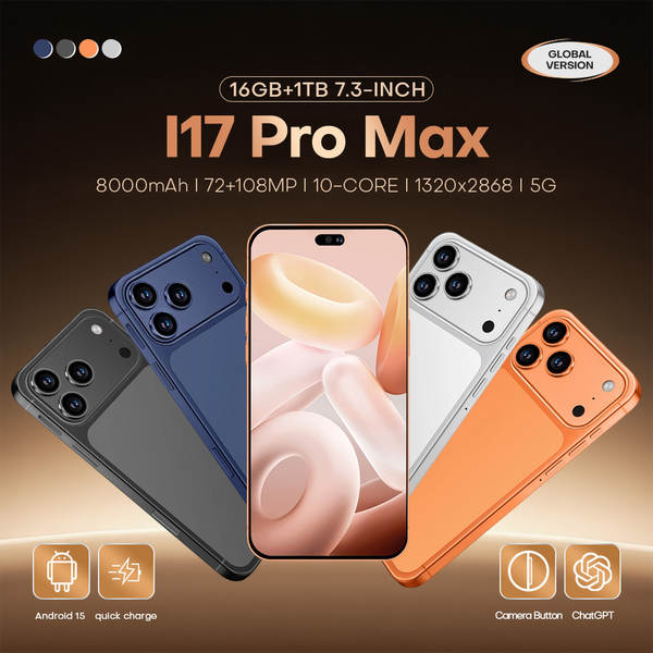Telemóvel transfronteiriço novo i17 ProMax smartphone 7.3 polegadas 4+64G telemóvel Android TK venda quente
