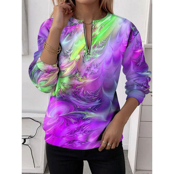 Outono Novo Modelo Europeu e Americano Lingerie Feminino T-Shirt Pós-Símia Vintage Camiseta Desportiva