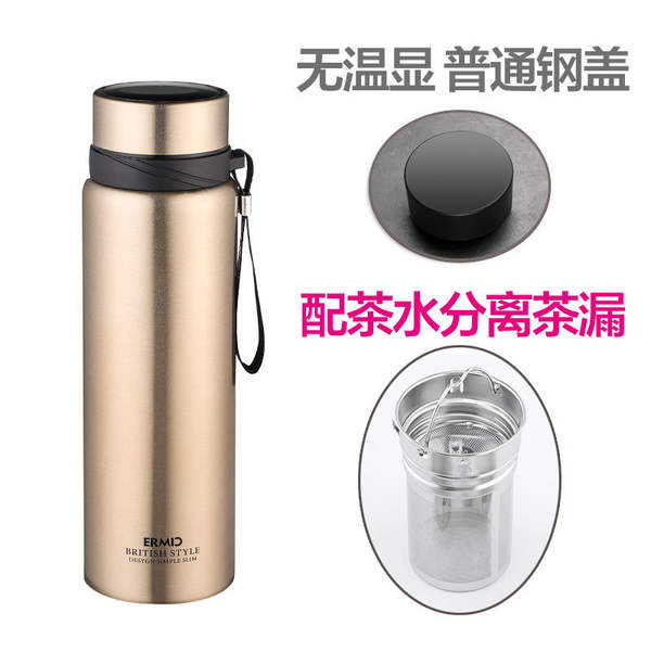 Taça de aquecimento de grande capacidade de aço inoxidável exterior portátil de torneira de turismo pendura de torneira de esportes personalizável de garrafa de aquecimento de logotipo