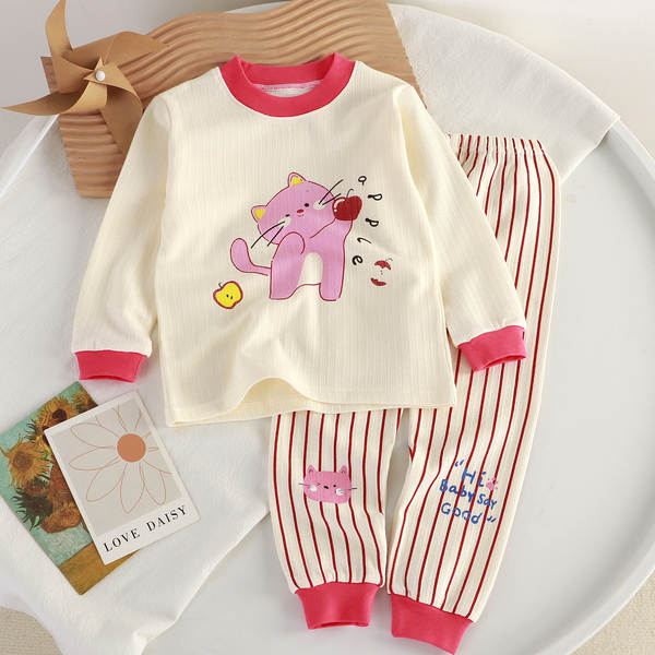 Conjunto de pijama de algodão para crianças