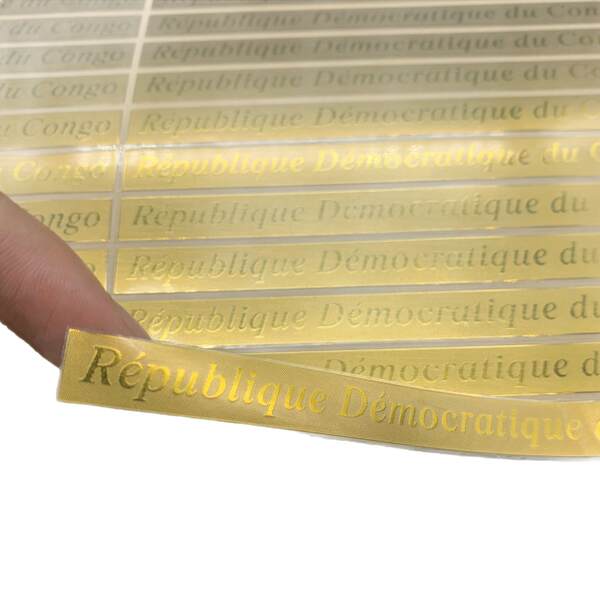 Etiquetas metálicas personalizadas de separador de telemóvel de logotipo à prova d'água de marca de ouro não-seca de gesso UV de transcrição de marca de cristal