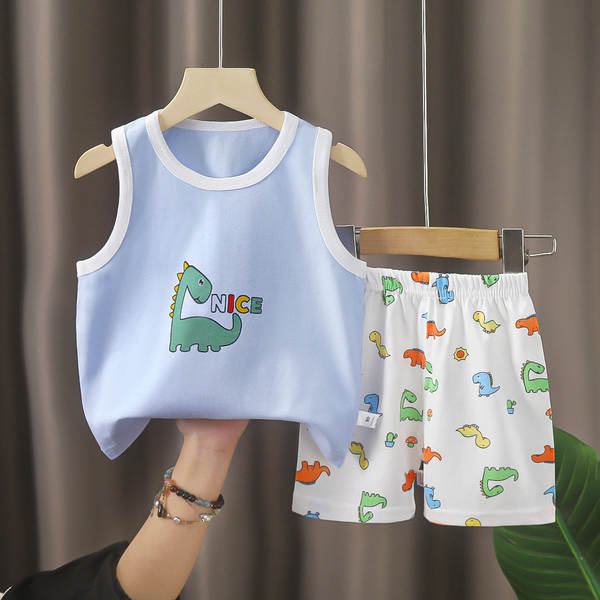 Vestido de verão infantil de algodão
