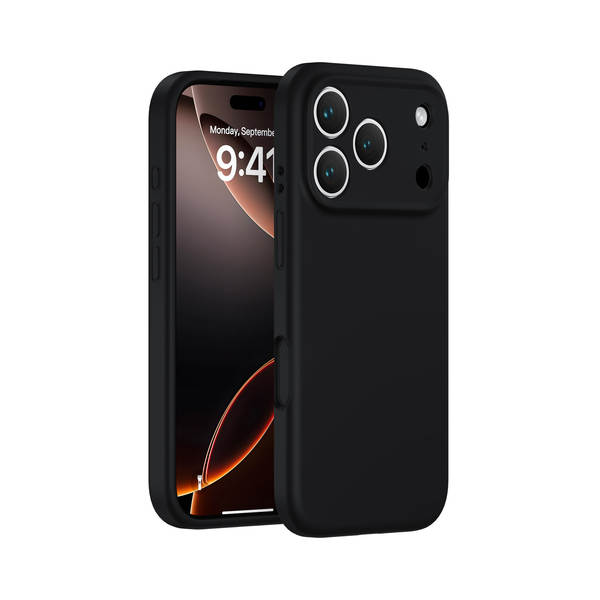 Aplicável ao iPhone 17 PROMAX Telemóvel Capa de silício líquido poros Apple 17 com botão de proteção contra queda AI