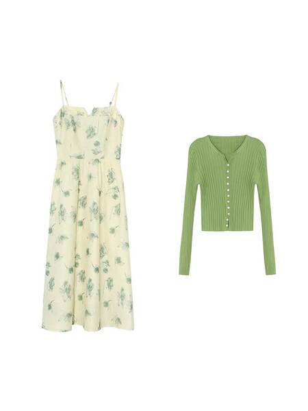 Conjunto de Crochê e Vestido Flor