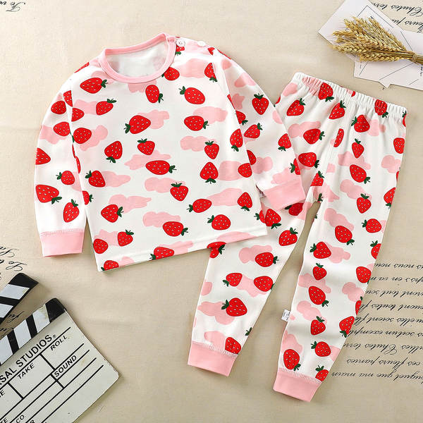 Conjunto de pijama de algodão para crianças