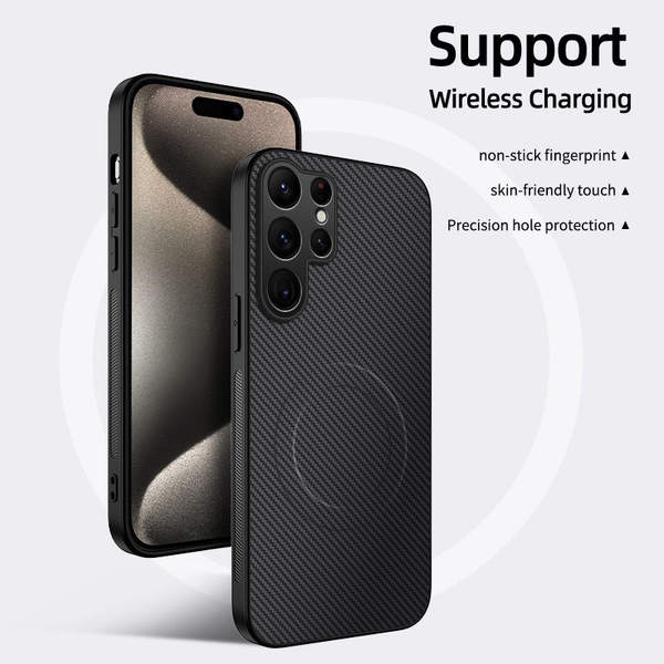 Aplicável a Samsung S26 telemóvel novo cartucho de fibra de carbono Samsung S26FE telemóvel de aspiração magnética A90